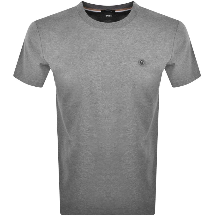 Tシャツ・カットソー Hugo Boss 'Taut 01' T-shirt BOSS Taut 1 Logo T Shirt Grey | Mainline Menswear United States